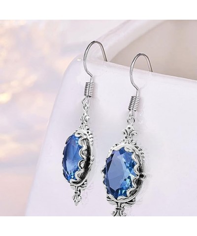 1 Pairs Teardrop Druse Crystal Drop Dangle Earrings for Women Girls Cubic Zirconia Huggie Hoop Earring Jewelry Set Christmas ...