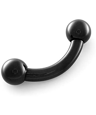 2g 316L Surgical Steel Black PVD Coated Bent Curved Barbell 0.63 Inches $14.74 Body Jewelry