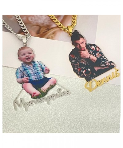 Picture Necklace Personalized Photo Custom Necklace Photo Necklace Engraved Necklace for Women Men Christmas Birthday Valenti...