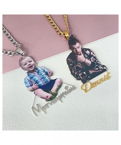 Picture Necklace Personalized Photo Custom Necklace Photo Necklace Engraved Necklace for Women Men Christmas Birthday Valenti...