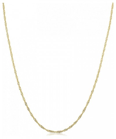 14k Yellow Gold Singapore Chain Pendant Necklace (0.7 mm, 1 mm, 1.4 mm, 1.7 mm) 16 inch 1.4 mm wide $75.85 Necklaces