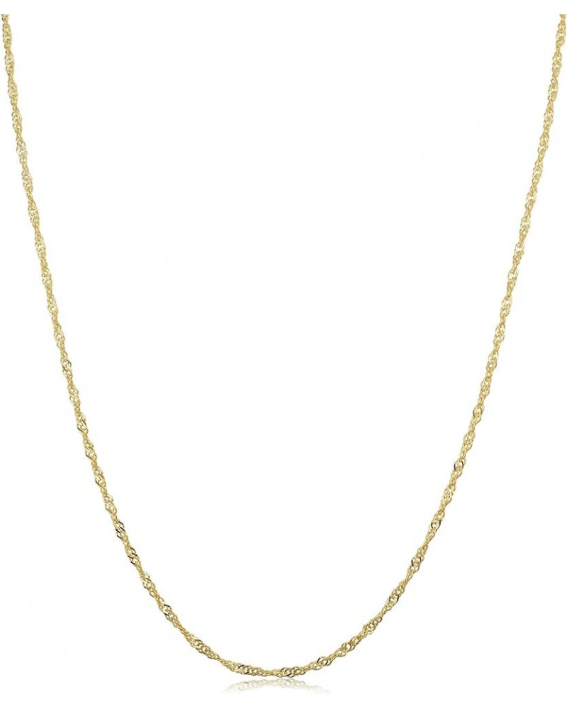 14k Yellow Gold Singapore Chain Pendant Necklace (0.7 mm, 1 mm, 1.4 mm, 1.7 mm) 16 inch 1.4 mm wide $75.85 Necklaces