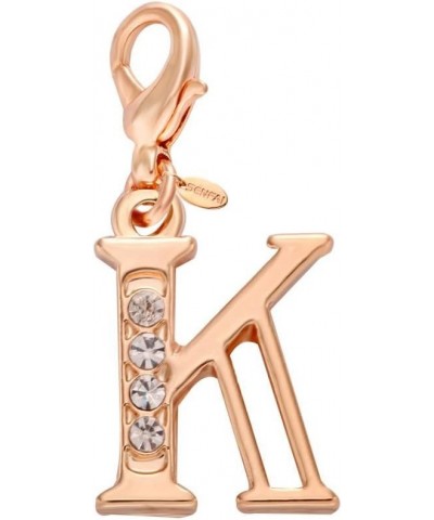 Rose Gold Plated 26 Alphabet English Letters Crystal First Initial Name Charms for Bracelet,Necklace,Zipper Puller K $9.60 Br...