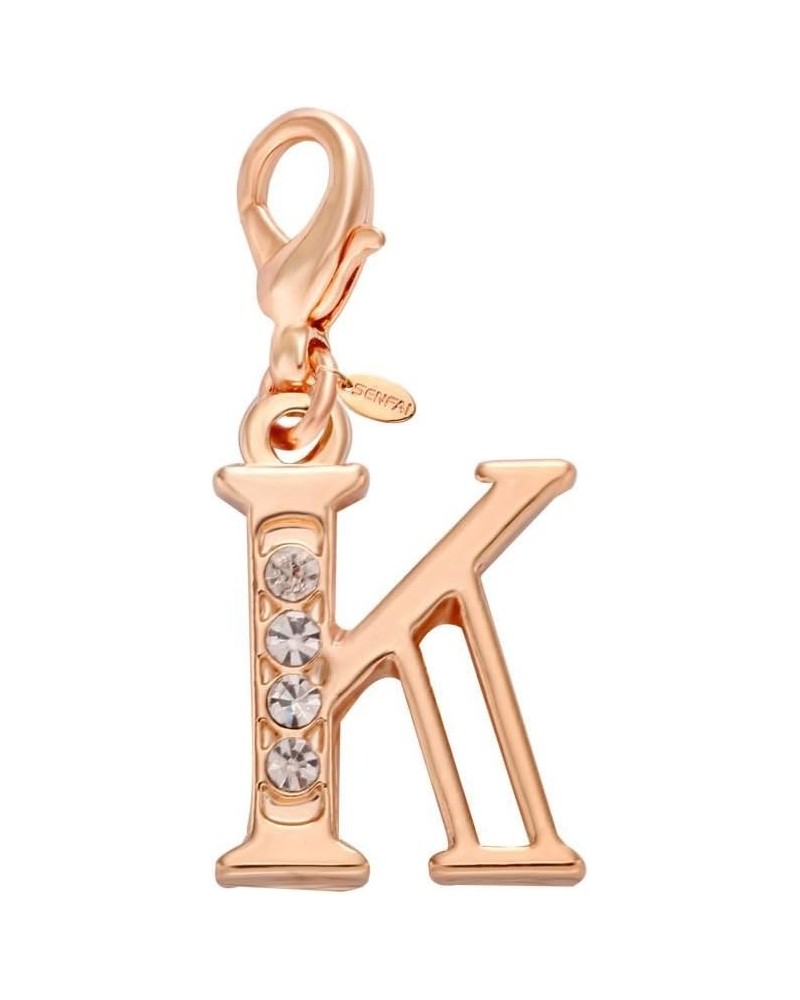 Rose Gold Plated 26 Alphabet English Letters Crystal First Initial Name Charms for Bracelet,Necklace,Zipper Puller K $9.60 Br...