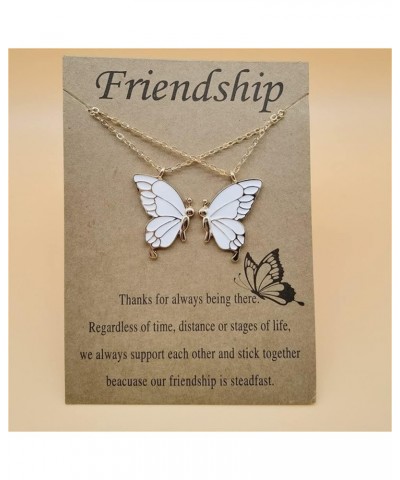 Butterfly Necklace Cute Enamel Butterfly Animal Friendship Pendant Necklace for Women Men Best Friend Jewelry Gold $6.62 Neck...