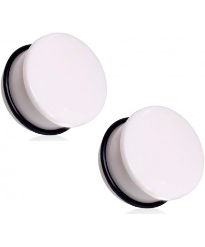 Organic Buffalo Bone Single Flare Plug Gauges with Black O-Ring, Sold as a Pair 10mm (00GA) $9.85 Body Jewelry