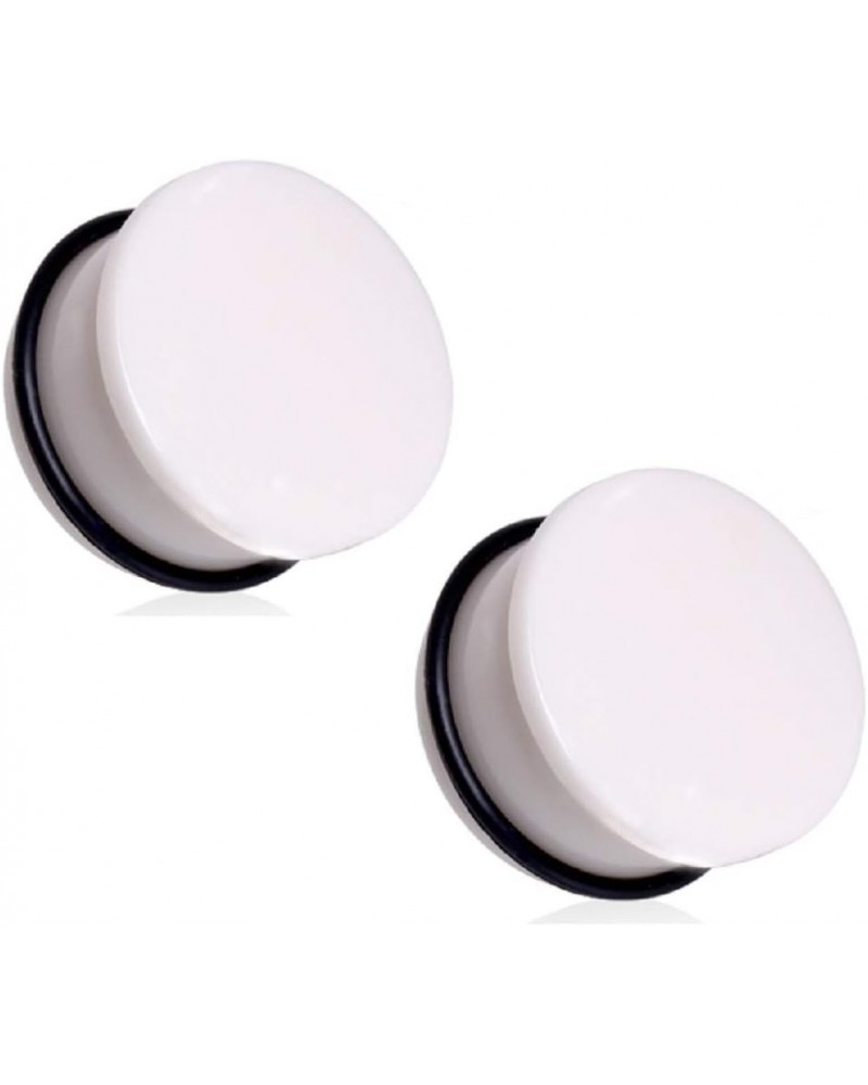 Organic Buffalo Bone Single Flare Plug Gauges with Black O-Ring, Sold as a Pair 10mm (00GA) $9.85 Body Jewelry