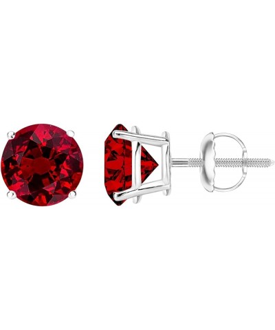 1/2-10 Carat Total Weight Ruby Stud Earrings 4 Prong Screw Back Platinum 2.0 carats $984.99 Earrings