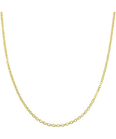 14K Yellow Gold 1.8MM Diamond Cut Anchor/Cable Chain Necklace- Available in Yellow, 14"-24 Yellow 22 Inches $45.89 Necklaces