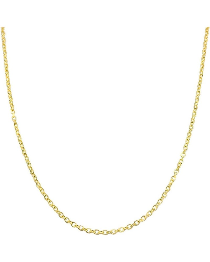 14K Yellow Gold 1.8MM Diamond Cut Anchor/Cable Chain Necklace- Available in Yellow, 14"-24 Yellow 22 Inches $45.89 Necklaces