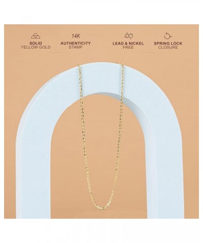 14K Yellow Gold 1.8MM Diamond Cut Anchor/Cable Chain Necklace- Available in Yellow, 14"-24 Yellow 22 Inches $45.89 Necklaces