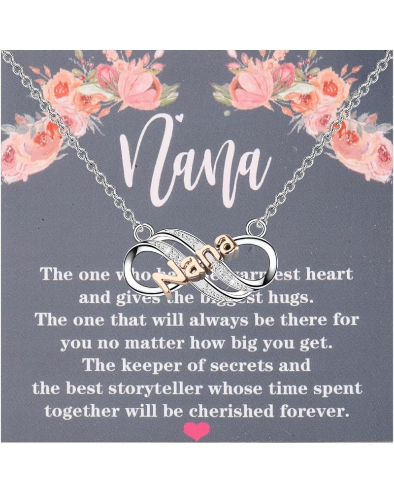 Nana Gift Grandma Gift from Grandkids Nana Necklace Mothers Day Jewelry Nana Infinity Necklace Nana $10.58 Necklaces