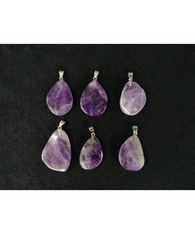 Stainless Steel Crystal Wave Necklace for Men Women 32" Amethyst $11.01 Necklaces