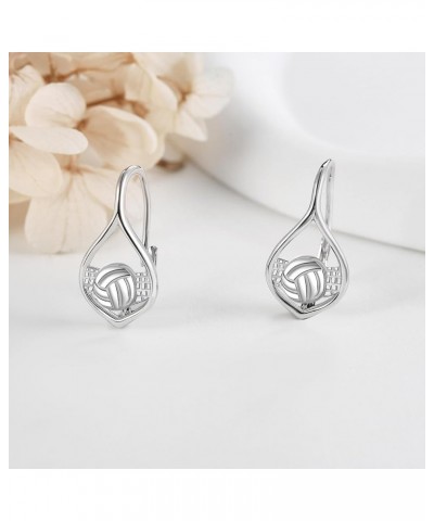 Baseball/Football/Tennis Earrings Sterling Silver Softball Earrings Sport Jewelry Gifts for Women Volleyball $19.19 Earrings