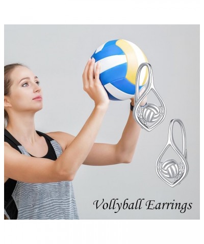 Baseball/Football/Tennis Earrings Sterling Silver Softball Earrings Sport Jewelry Gifts for Women Volleyball $19.19 Earrings