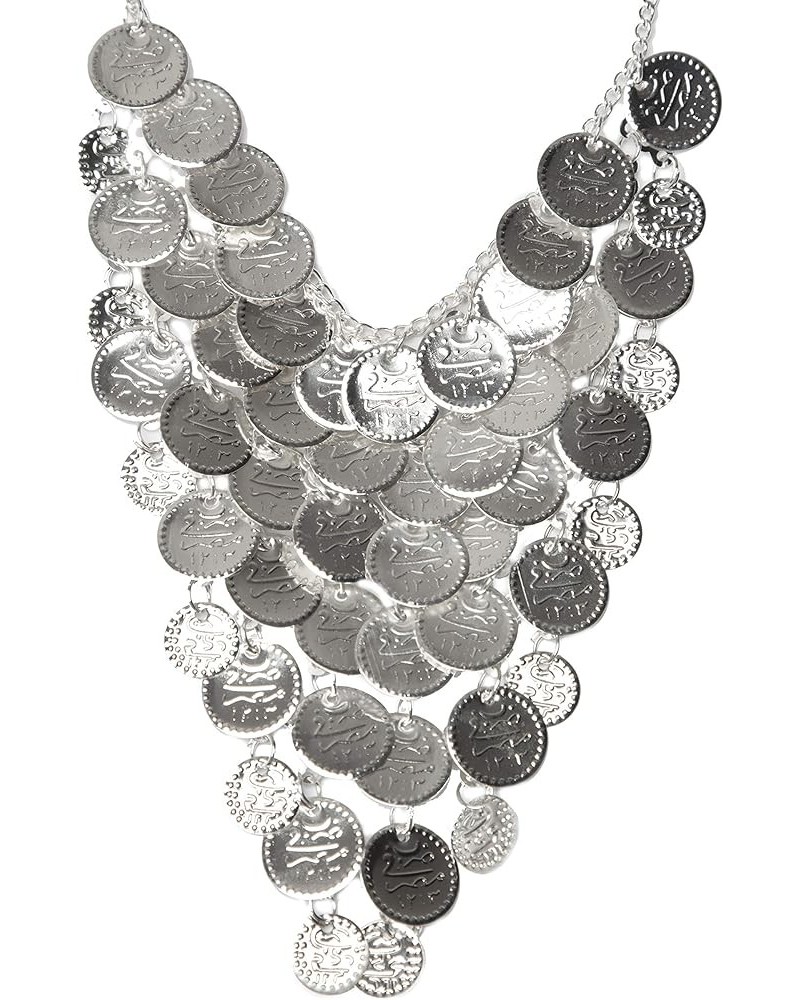 Belly Dance Gypsy Coin Necklace Silver $8.09 Necklaces