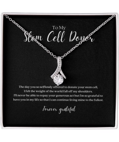 Stem Cell Donor Gift Ribbon Pendant Necklace Standard Box $38.23 Necklaces