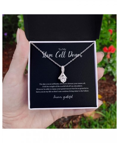 Stem Cell Donor Gift Ribbon Pendant Necklace Standard Box $38.23 Necklaces