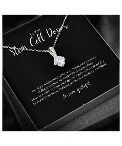 Stem Cell Donor Gift Ribbon Pendant Necklace Standard Box $38.23 Necklaces