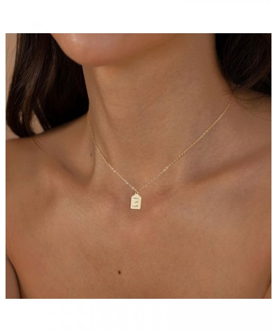 Gold Initial Necklaces for Women, 14K Gold Plated A-Z Letter Pendant Necklace Dainty Gold Necklace Cute Name Monogram Choker ...