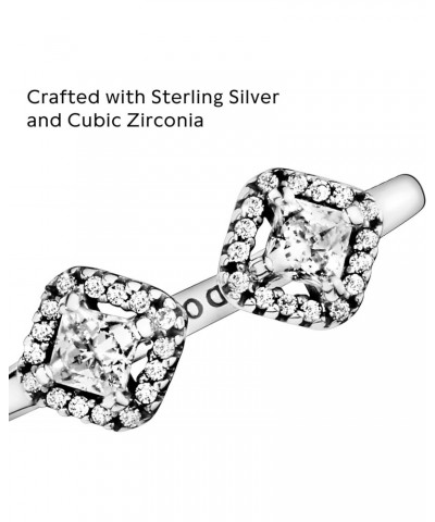 Jewelry Square Sparkle Cubic Zirconia Ring in Sterling Silver $34.99 Rings