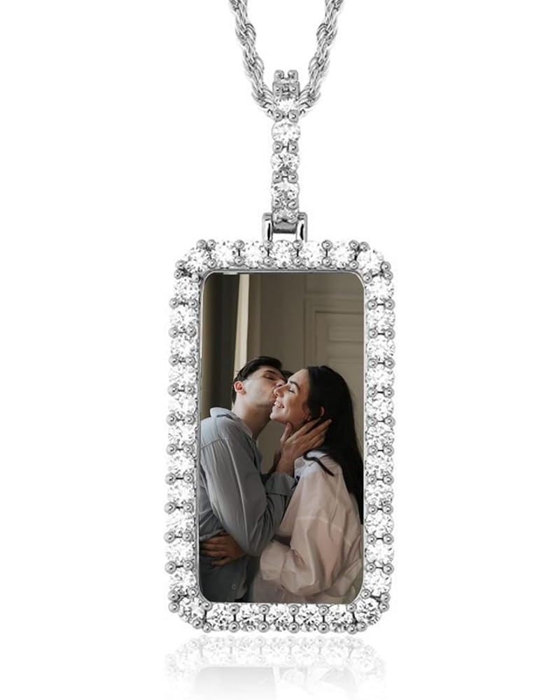 Custom Necklace Picture Necklace Memory Pendant with Chain Personalized Photo Pendant Gifts for Him Gifts for Her 18k Gold Hi...