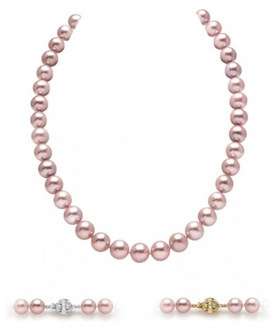 Pink Freshwater Cultured Pearl Necklace for Women in 18 Inch Length with 14K Gold and AAA Quality White Gold 10.0-11.0mm $51....