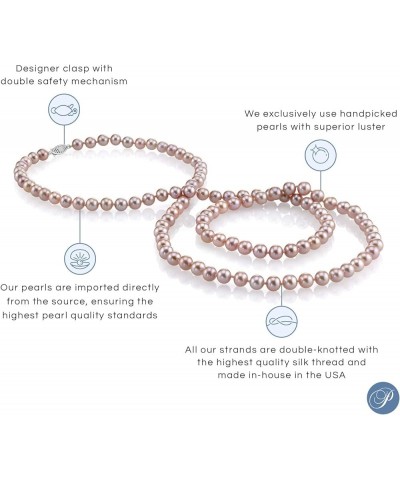 Pink Freshwater Cultured Pearl Necklace for Women in 18 Inch Length with 14K Gold and AAA Quality White Gold 10.0-11.0mm $51....