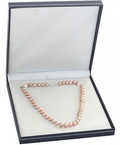 Pink Freshwater Cultured Pearl Necklace for Women in 18 Inch Length with 14K Gold and AAA Quality White Gold 10.0-11.0mm $51....