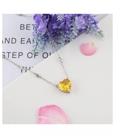 Fashion Water Drop Necklace Pendant Jewelry Zircon Necklace Clavicle Chain Simple Temperament Jewelry Birthday Gift Yellow $5...