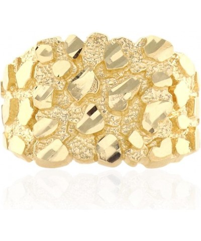 10K Solid Yellow Gold Diamond Cut Nugget Ring Ring Size: 7 $89.76 Rings