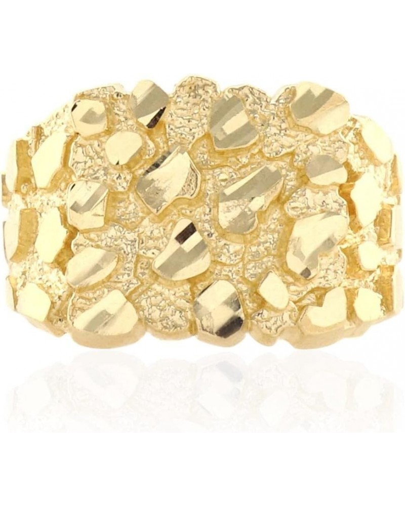 10K Solid Yellow Gold Diamond Cut Nugget Ring Ring Size: 7 $89.76 Rings