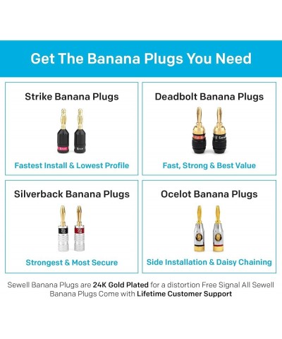 Strike Banana Plugs (14-Pair) + Deadbolt Banana Plugs (12-Pairs) | Speaker Plugs Strike Banana Plugs + Plugs, SW-29863-12 14 ...