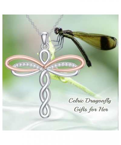 Sterling Silver Celtic Dragonfly Pendant Necklace, Dragonfly Jewelry Gifts for Women $26.49 Necklaces