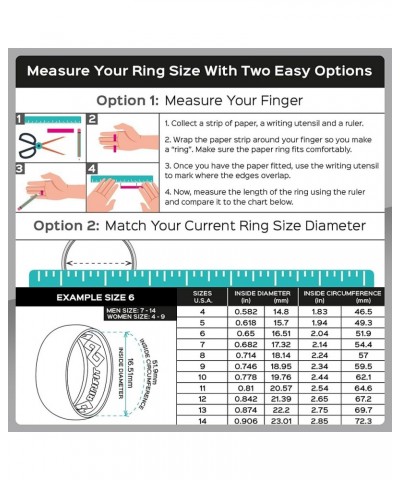 Rinfit Matching Silicone Rings for Couples - Silicone Wedding Bands Sets for Him and Her - His and Hers Ring Sets Black/Red -...