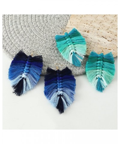 Elegant Boho Feather Drop Dangle Earrings for Women Girls Personalized Handmade Large Tassel Charm Hanging Earrings Vintage P...