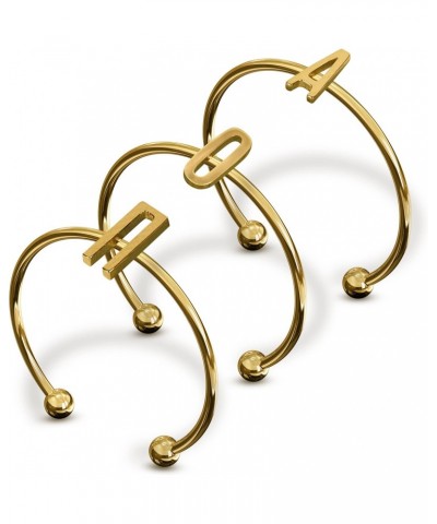 Alpha Omicron Pi Stacking Ring Set - Adjustable Rings with 18k Gold Plating $12.87 Rings