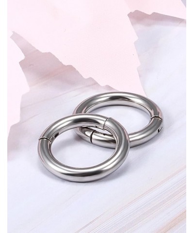 2G 4G 6G 8G 10G 12G Hinged Large Septum Rings Clicker Surgical Steel Ear Gauges Tunnels Plugs Hoop Earrings Expander Taper St...