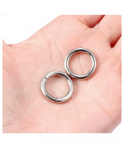 2G 4G 6G 8G 10G 12G Hinged Large Septum Rings Clicker Surgical Steel Ear Gauges Tunnels Plugs Hoop Earrings Expander Taper St...