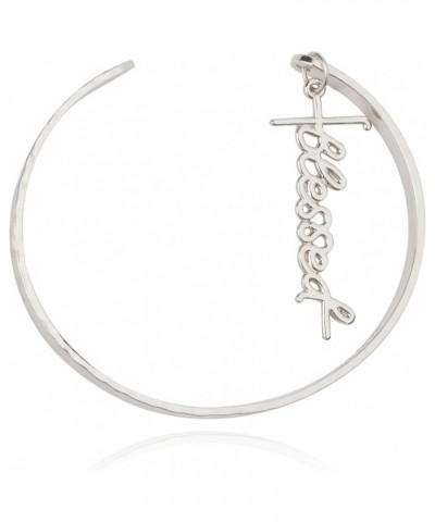 Howard's Inspirational Nina Blessed Charm Cuff Bracelet for Women Silver $12.60 Bracelets