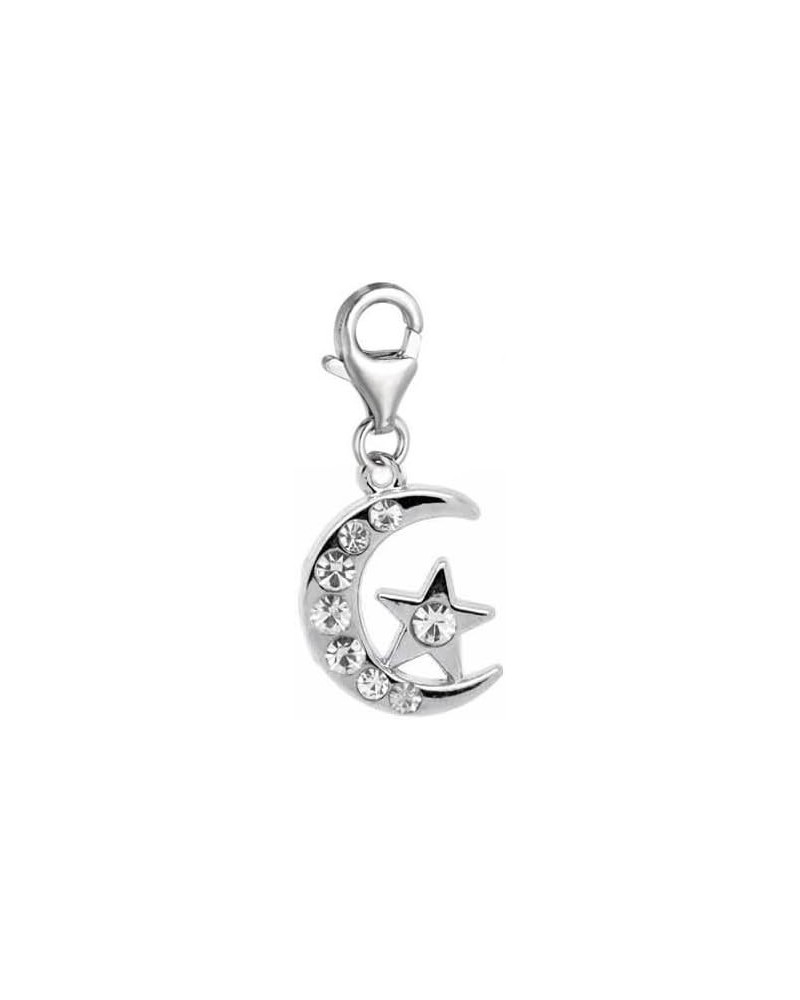 Moon & Star Charm for European Clip on Jewelry w/Lobster Clasp $7.79 Bracelets