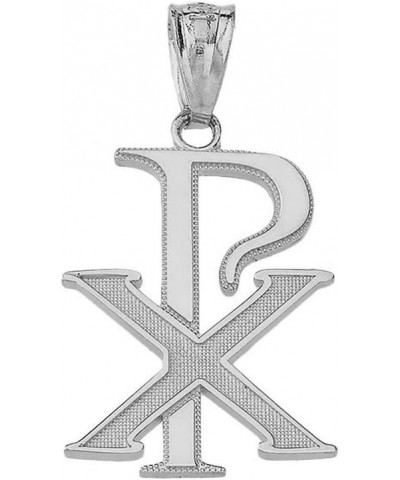 Certified Gold Chi Rho PX XP Christogram Symbol Charm Pendant White Gold 14K $49.45 Pendants