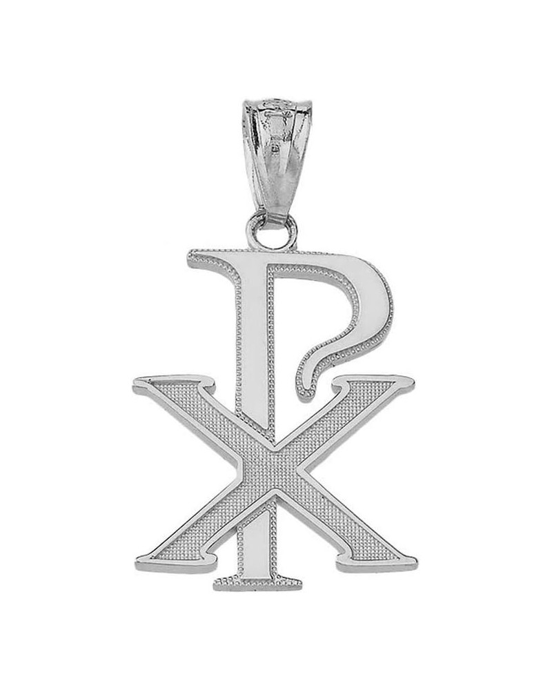 Certified Gold Chi Rho PX XP Christogram Symbol Charm Pendant White Gold 14K $49.45 Pendants