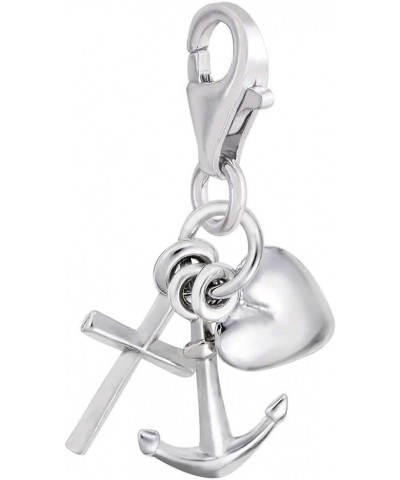 Faith Hope & Charity Charm with Lobster Clasp Sterling Silver $16.99 Bracelets