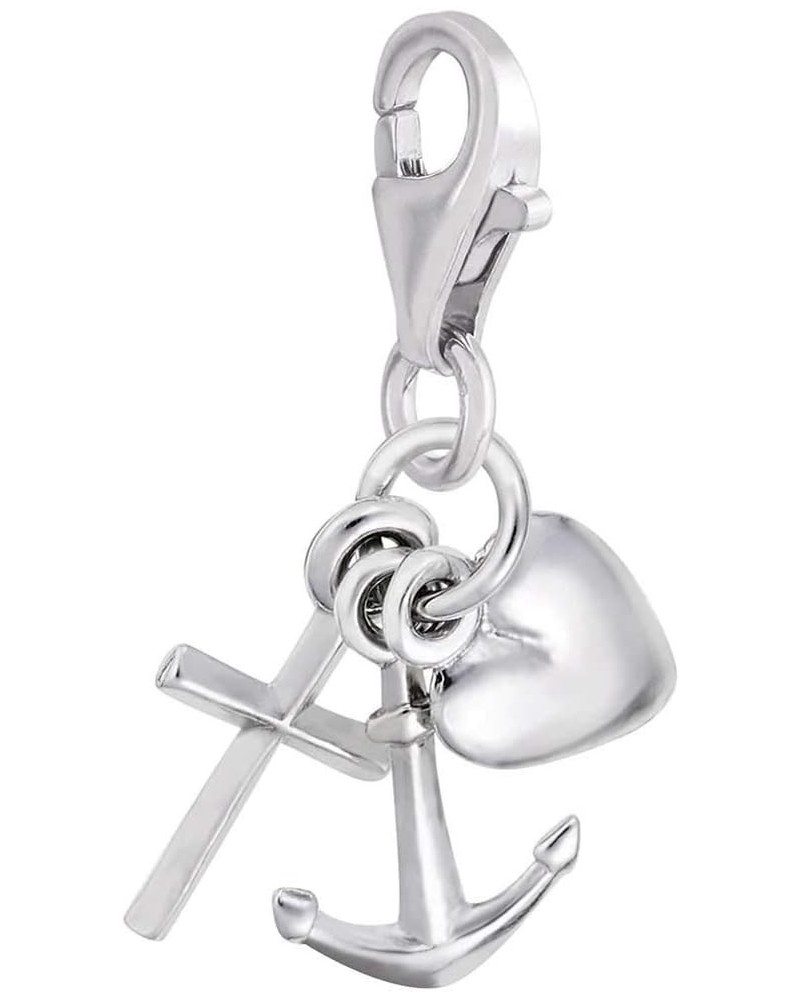 Faith Hope & Charity Charm with Lobster Clasp Sterling Silver $16.99 Bracelets