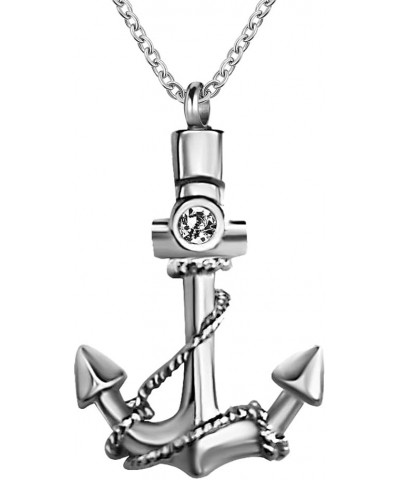 Anchor Urn Necklace for Ashes Men Women Holder Navy Memorial Cremation Stainless Steel Keepsake Pendant with 18''chain $9.71 ...