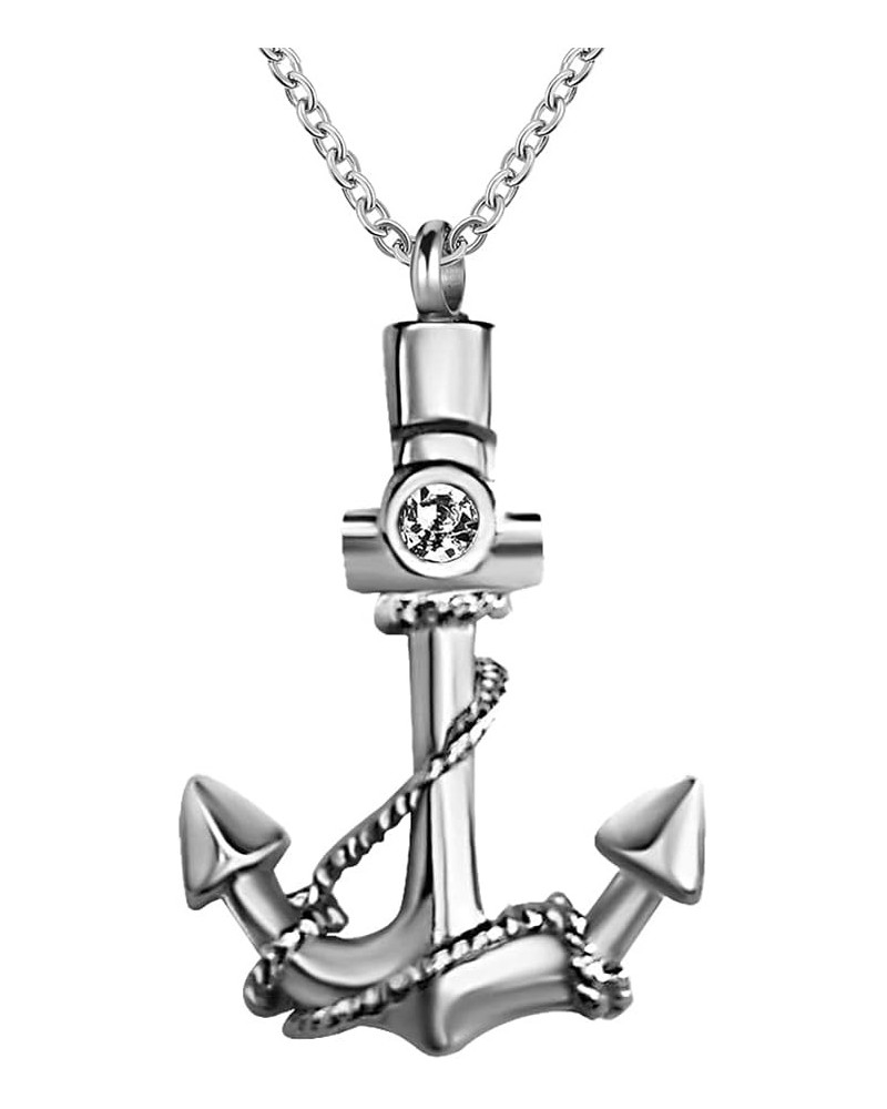 Anchor Urn Necklace for Ashes Men Women Holder Navy Memorial Cremation Stainless Steel Keepsake Pendant with 18''chain $9.71 ...