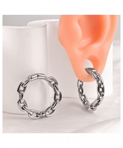 2PCS Chain of rings Ear Weights Hangers Gauges Lightweight Hypoallergenic Ear Plugs Tunnels 316 Stainless Steel Earrings Expa...