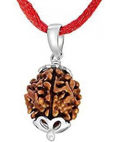 Choose Your Original Lab Certified Rudraksha 1 To 13 Mukhi Ganesha Gauri Shankar Silver Plated Pendant Astrological Shiva Jew...