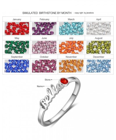 Personalized 1-4 Names Rings for Women Custom Birthstone Ring for Women with Any Names Mother Daughter Rings Jewelry Gifts fo...